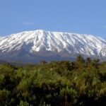 Mount Kilimanjaro in Tanzania, Africa's highest mountain, rising 5,895 metres above sea level.