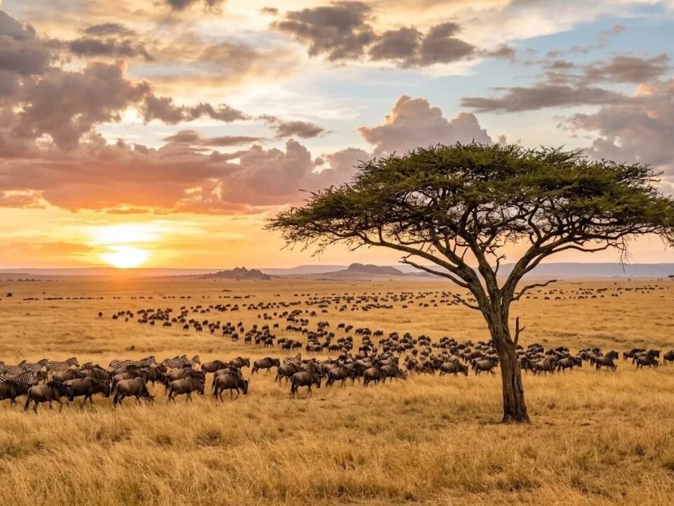 Best Tanzania itinerary ideas featuring wildebeest in Serengeti National Park.