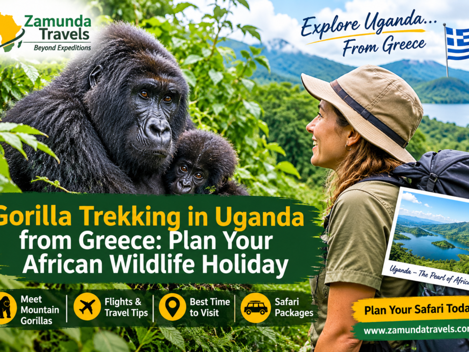 Mountain gorillas in Bwindi Impenetrable National Park, Uganda, featured in a gorilla trekking safari guide for travelers from Greece by Zamunda Travels.