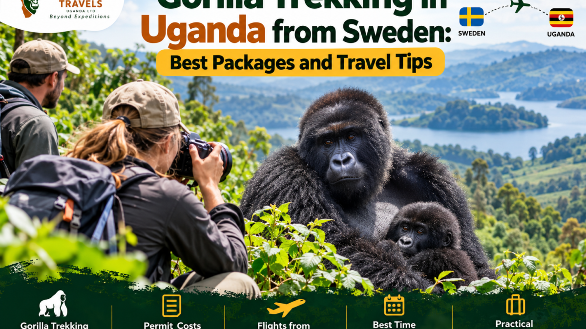 Gorilla trekking in Uganda from Sweden with mountain gorillas in Bwindi Impenetrable National Park