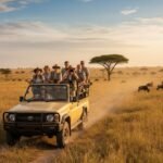 Kenya Safari for Solo Travellers enjoying a guided group game drive in the Masai Mara.