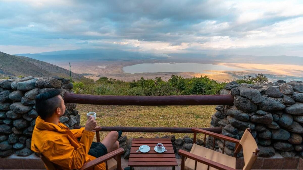 Ngorongoro Rim vs Karatu accommodation comparison overlooking the Ngorongoro Crater in Tanzania.