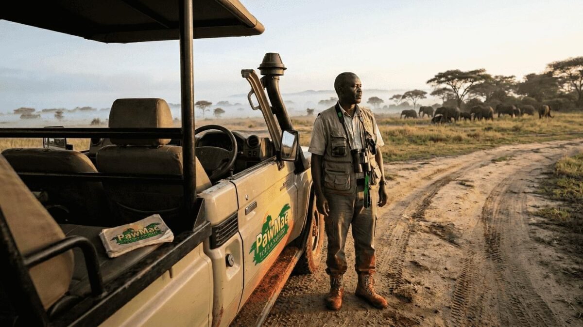 Private Safari Guide Uganda with a 4x4 safari vehicle ready for a wildlife tour