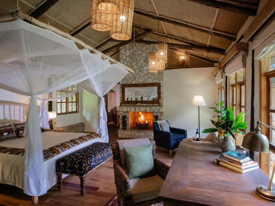 Uganda safari lodge facilities with comfortable accommodation, charging and guest services.